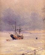 Ivan Aivazovsky Frozen Bosphorus Under Snow oil painting